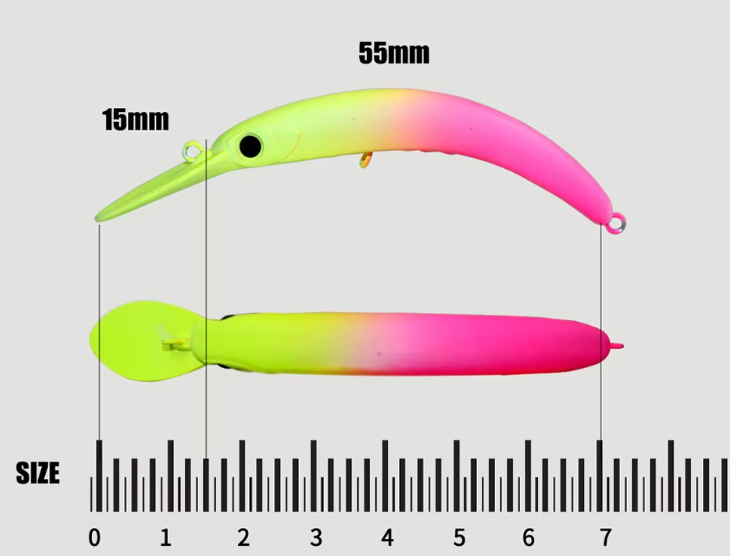 Sinkender Forellen Wobbler 3g 55mm